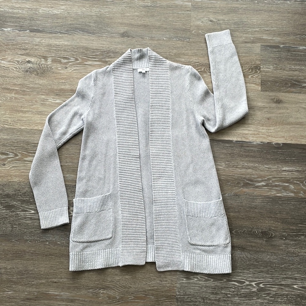 Waffle knit cardigan